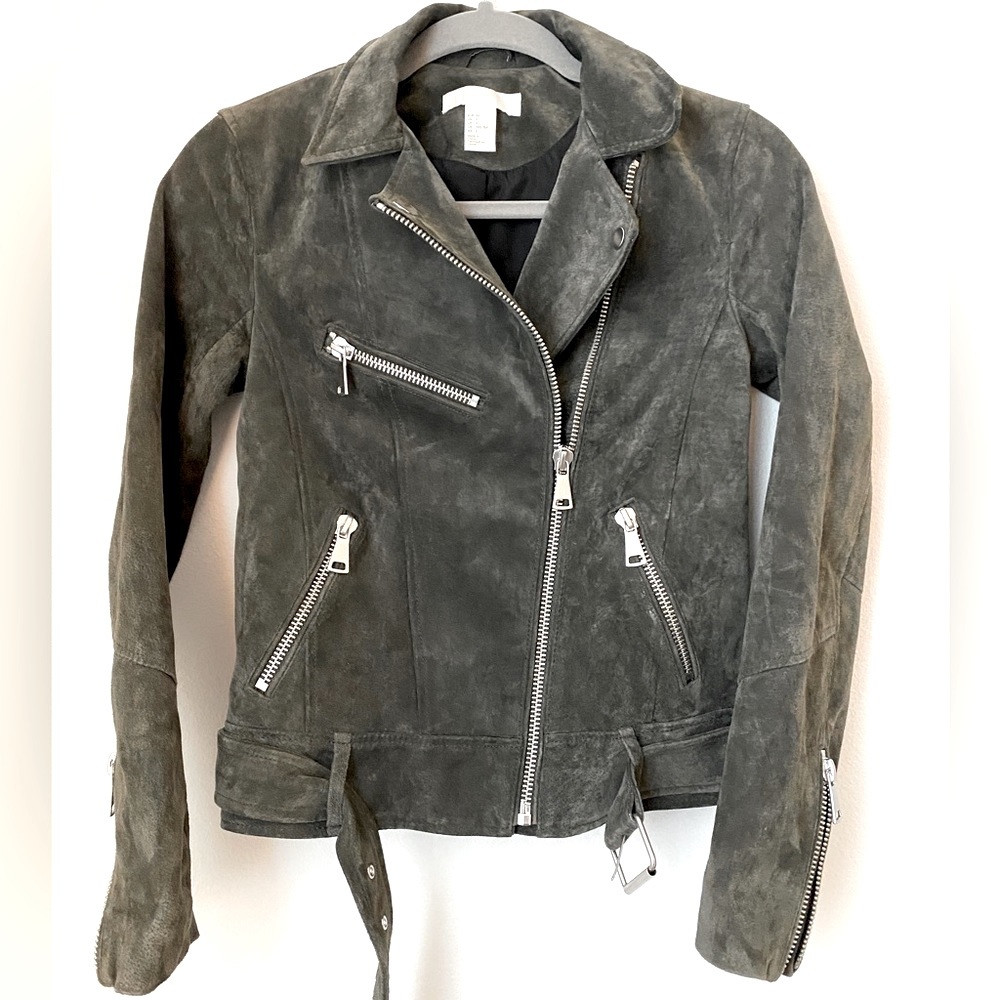 Suede Leather Moto Jacket